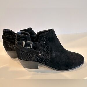 Vince Camuto Black Suede Ankle Boots, Size 9